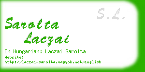 sarolta laczai business card